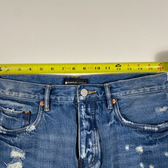 Purple Brand P-003 - Indigo Vintage Distressed crop mens size 32x23 - Picture 8 of 9